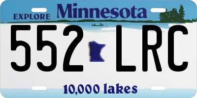 MN license plate 552LRC