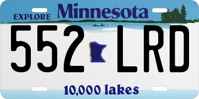 MN license plate 552LRD