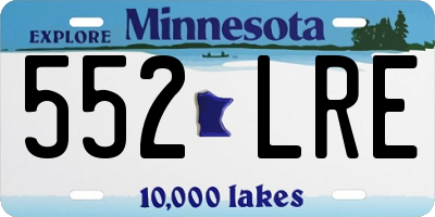 MN license plate 552LRE