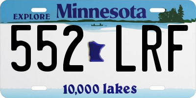 MN license plate 552LRF