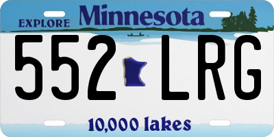 MN license plate 552LRG