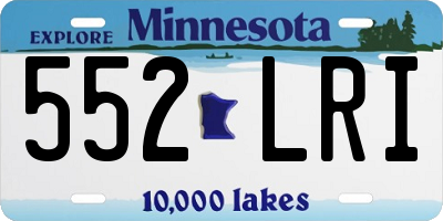 MN license plate 552LRI