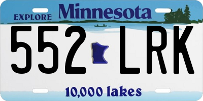 MN license plate 552LRK