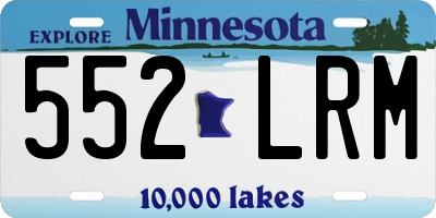 MN license plate 552LRM