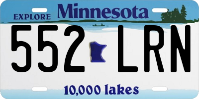 MN license plate 552LRN
