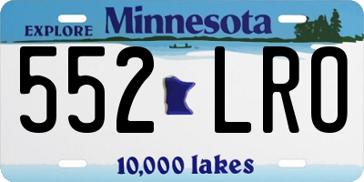 MN license plate 552LRO