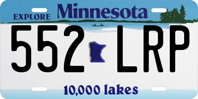 MN license plate 552LRP