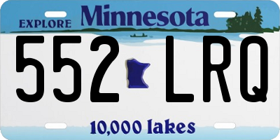 MN license plate 552LRQ