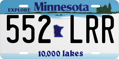 MN license plate 552LRR