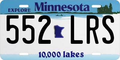 MN license plate 552LRS