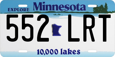MN license plate 552LRT