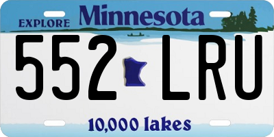MN license plate 552LRU