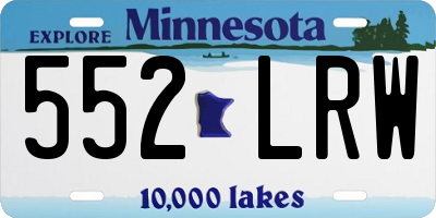 MN license plate 552LRW