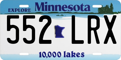 MN license plate 552LRX