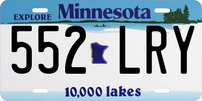 MN license plate 552LRY
