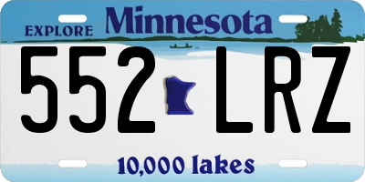 MN license plate 552LRZ