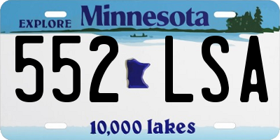 MN license plate 552LSA