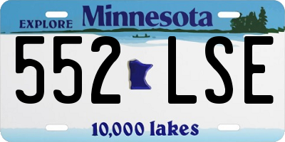 MN license plate 552LSE