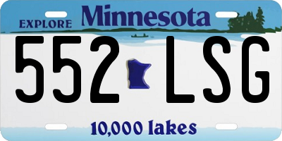 MN license plate 552LSG