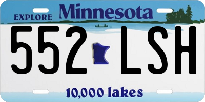 MN license plate 552LSH