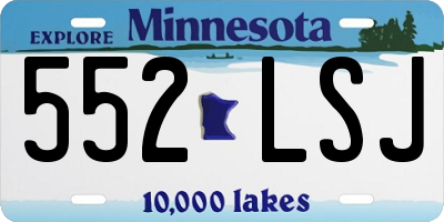 MN license plate 552LSJ
