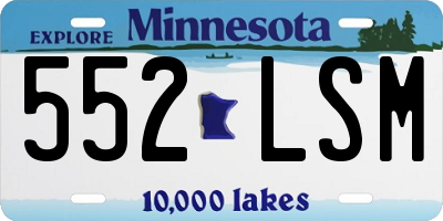 MN license plate 552LSM