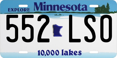 MN license plate 552LSO