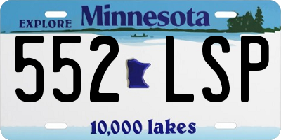 MN license plate 552LSP