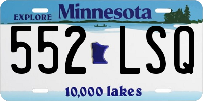 MN license plate 552LSQ