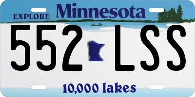 MN license plate 552LSS
