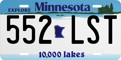 MN license plate 552LST