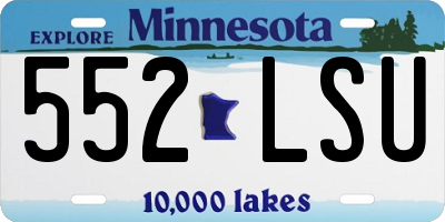MN license plate 552LSU