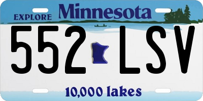 MN license plate 552LSV