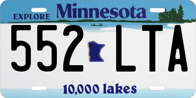 MN license plate 552LTA