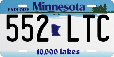 MN license plate 552LTC