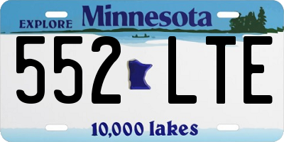 MN license plate 552LTE