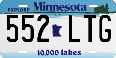 MN license plate 552LTG