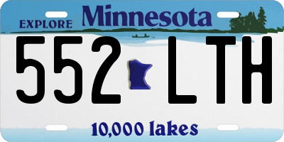 MN license plate 552LTH