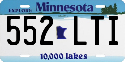 MN license plate 552LTI