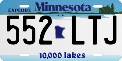 MN license plate 552LTJ