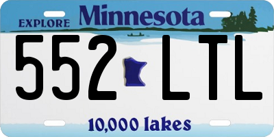 MN license plate 552LTL