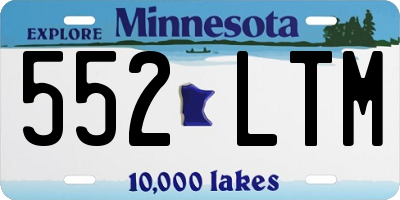 MN license plate 552LTM