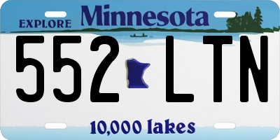 MN license plate 552LTN