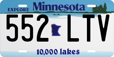 MN license plate 552LTV