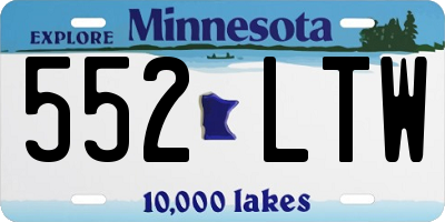 MN license plate 552LTW
