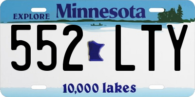 MN license plate 552LTY