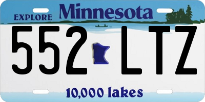 MN license plate 552LTZ
