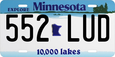 MN license plate 552LUD