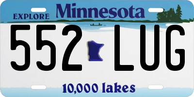 MN license plate 552LUG
