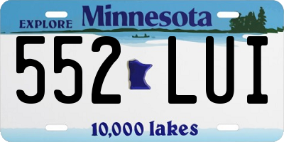 MN license plate 552LUI